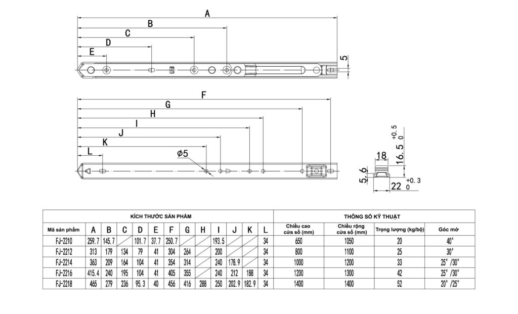 Bản lề chữ A - HH02